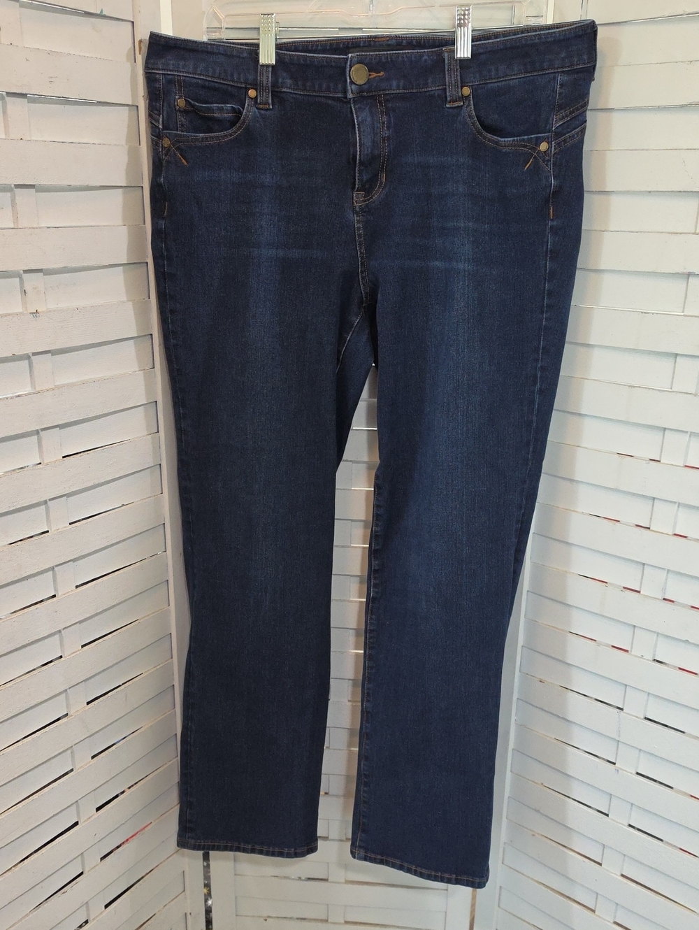 Liverpool Women's Dark Blue Straight Leg Jeans Size 16